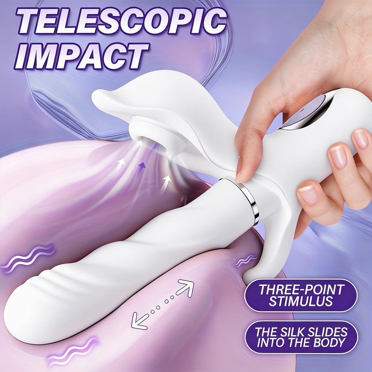 3-in-1 Rose Rabbit Vibrator with Thrusting & Licking – G-Spot & Clitoral Stimulator for Women & Couples