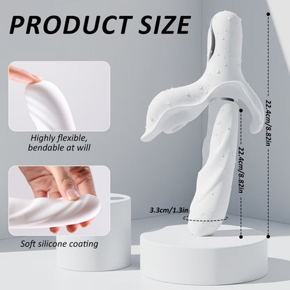 3-in-1 Rose Rabbit Vibrator with Thrusting & Licking – G-Spot & Clitoral Stimulator for Women & Couples