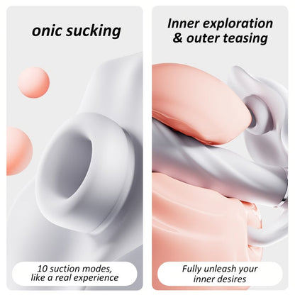 3-in-1 Rose Rabbit Vibrator with Thrusting & Licking – G-Spot & Clitoral Stimulator for Women & Couples